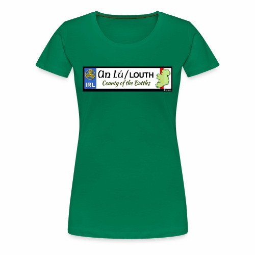 CO. LOUTH, IRELAND: licence plate tag style decal - Women's Premium T-Shirt