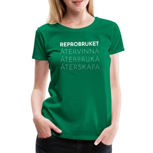Reprobruket:återvinna, återbruka, återskapa - Premium-T-shirt dam