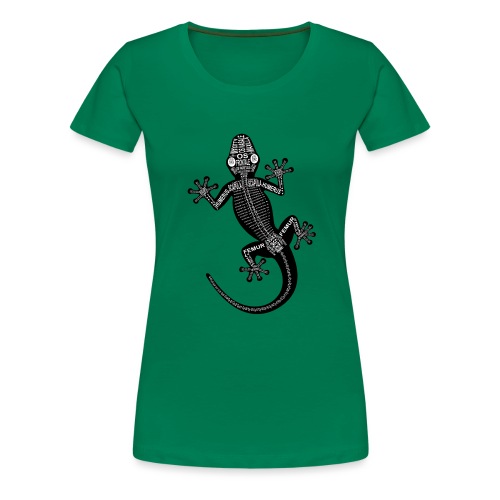 Gecko-Skelett - T-shirt Premium Femme