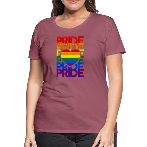 Pride Love Rainbow Heart - Frauen Premium T-Shirt
