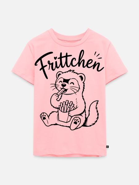 Frittchen Frettchen Pommes   - Kinder Premium Bio T-Shirt - Rosa