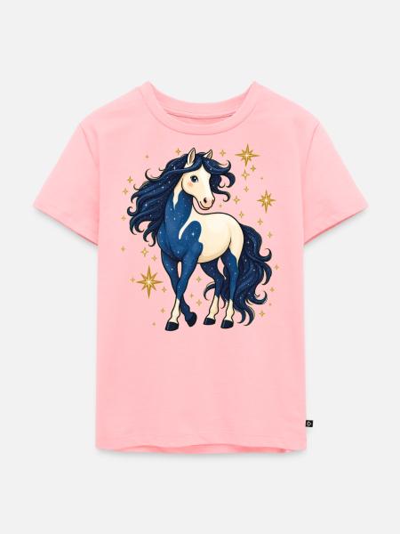 Pferd mit Sternen - Kinder Premium Bio T-Shirt - Rosa