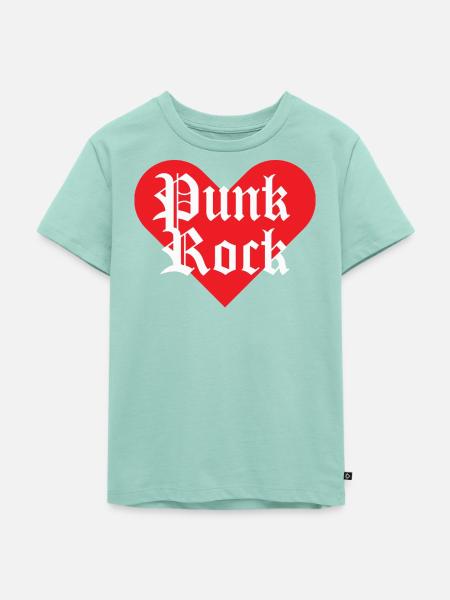 Punk Rock Herz - Kinder Premium Bio T-Shirt - Mint 