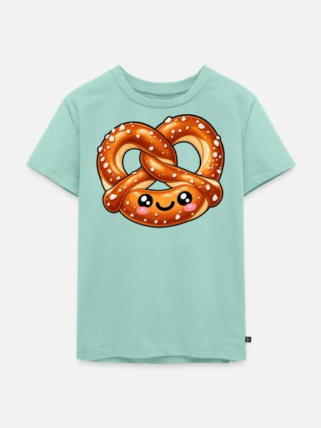 Niedliches Brezelgesicht - Kinder Premium Bio T-Shirt - Mint 