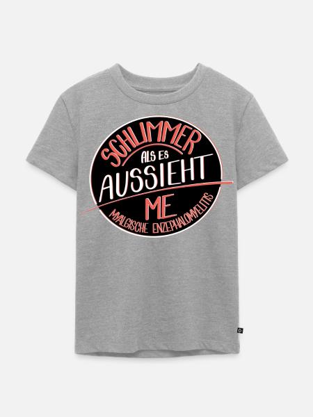 Schlimmer als es aussieht, ME  - Kinder Premium Bio T-Shirt - Grau meliert