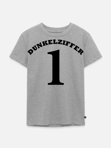 DUNKELZIFFER 1 - Kinder Premium Bio T-Shirt - Grau meliert