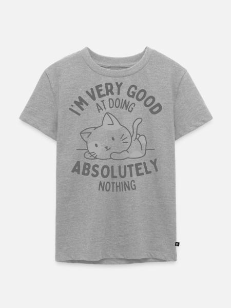 Absolut nichts tun - Kinder Premium Bio T-Shirt - Grau meliert