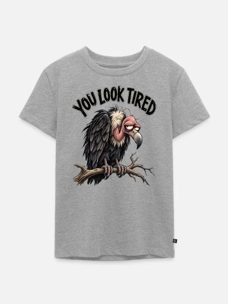 You Look Tired - Kinder Premium Bio T-Shirt - Grau meliert