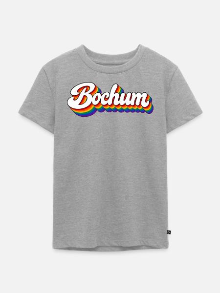 Bochum - Regenbogen - Ruhrpott - Deutschland - Kinder Premium Bio T-Shirt - Grau meliert