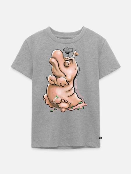 Beleidigte Leberwurst - Kinder Premium Bio T-Shirt - Grau meliert