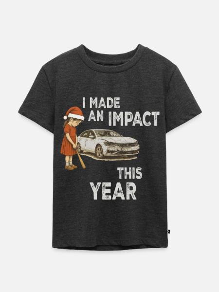 Unartiges Mädchen Weihnachten Lustig - Kinder Premium Bio T-Shirt - Anthrazit meliert