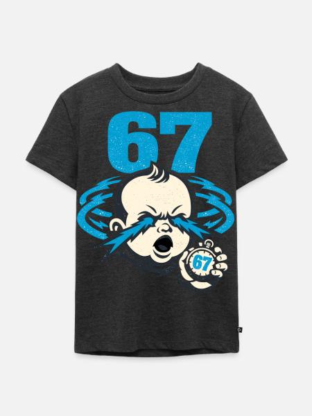 67 six seven - gen z - Kinder Premium Bio T-Shirt - Anthrazit meliert