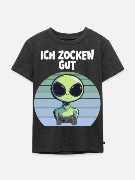 alien - Kinder Premium Bio T-Shirt - Anthrazit meliert