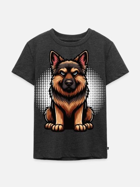 Deutscher Schäferhund Schäferhunde Schäferhunde - Kinder Premium Bio T-Shirt - Anthrazit meliert