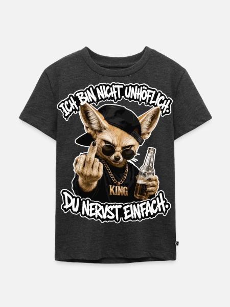 Du nervst einfach - Kinder Premium Bio T-Shirt - Anthrazit meliert