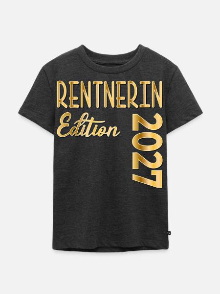 Rente 2027 Rentnerin - Kinder Premium Bio T-Shirt - Anthrazit meliert