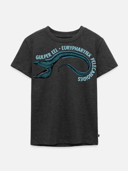 Tiefsee Monster - Pelikanaal - Kinder Premium Bio T-Shirt - Anthrazit meliert