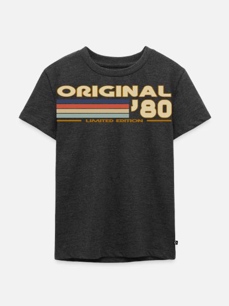 1980 - Kinder Premium Bio T-Shirt - Anthrazit meliert
