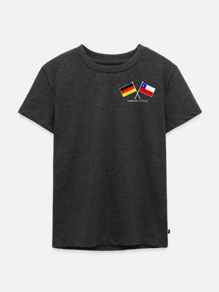 Germany x Chile - Kinder Premium Bio T-Shirt - Anthrazit meliert