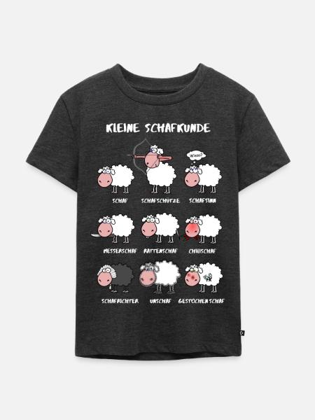 Kleine Schafkunde - Kinder Premium Bio T-Shirt - Anthrazit meliert