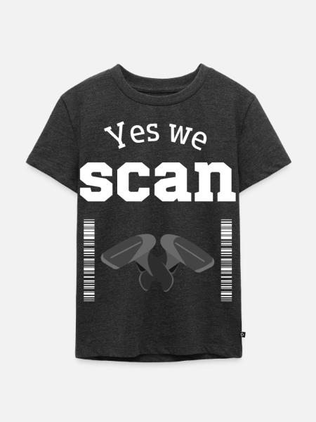 Yes we scan, Scanner, Barcode - Kinder Premium Bio T-Shirt - Anthrazit meliert