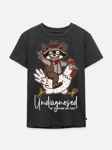 Undiagnosed but something ain't right - Kinder Premium Bio T-Shirt - Anthrazit meliert