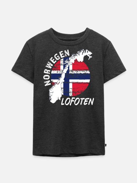 Lofoten - Kinder Premium Bio T-Shirt - Anthrazit meliert