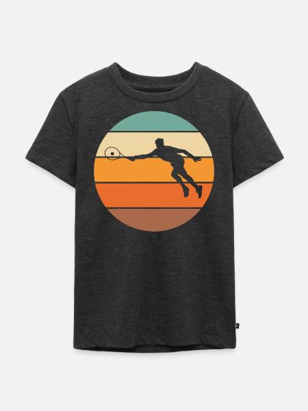 Tennis - Kinder Premium Bio T-Shirt - Anthrazit meliert