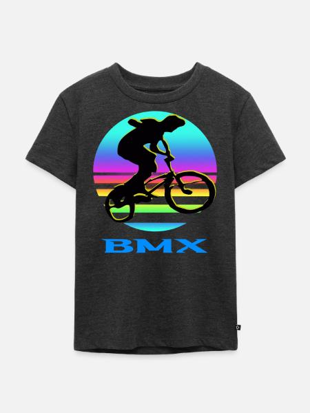 BMX Bike - Kinder Premium Bio T-Shirt - Anthrazit meliert