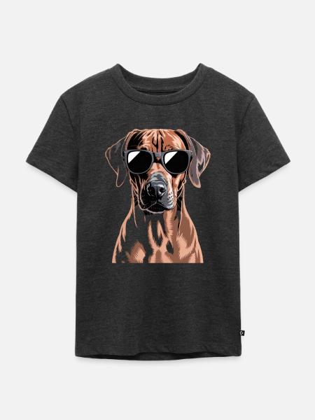 Rhodesian Ridgeback - Kinder Premium Bio T-Shirt - Anthrazit meliert