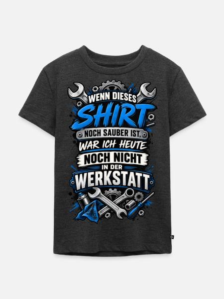 Werkstatt Schrauber - Kinder Premium Bio T-Shirt - Anthrazit meliert