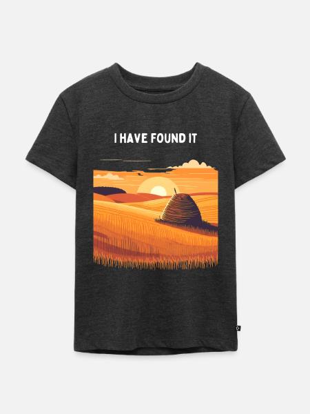 Nadel im Heuhaufen - Kinder Premium Bio T-Shirt - Anthrazit meliert