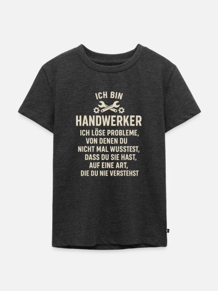 Ich bin Handwerker - Kinder Premium Bio T-Shirt - Anthrazit meliert