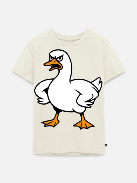 Wütende Gans - Kinder Premium Bio T-Shirt - Naturweiß