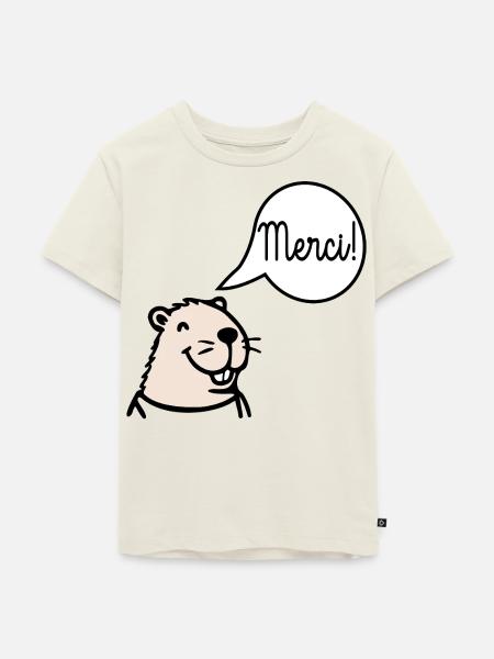 Danke, Capybara. - Kinder Premium Bio T-Shirt - Naturweiß