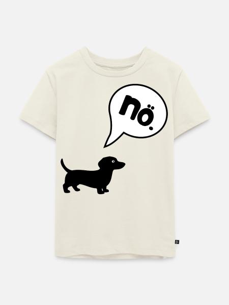 Dackel Charakter - Kinder Premium Bio T-Shirt - Naturweiß