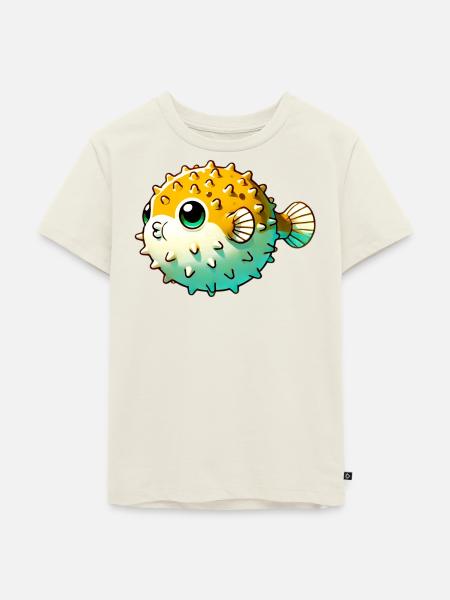 Kugelfisch - Kinder Premium Bio T-Shirt - Naturweiß