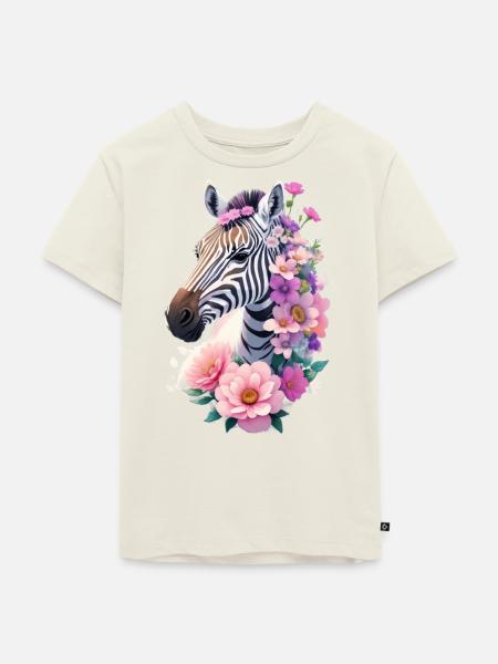 Zebra - Kinder Premium Bio T-Shirt - Naturweiß