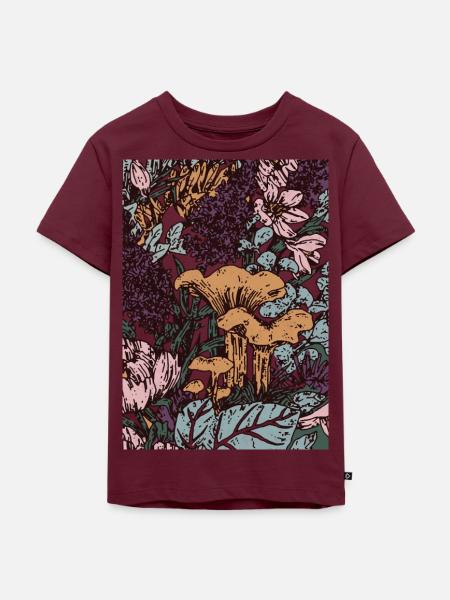 Pfifferlinge - Kinder Premium Bio T-Shirt - Burgunderrot