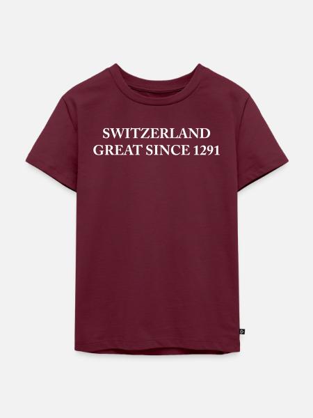 Switzerland Great since 1291 - Kinder Premium Bio T-Shirt - Burgunderrot