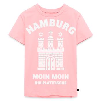 Hambourg – Moin Moin Ihr Plattfische Plattdeutsch W - T-shirt Premium bio Enfant - rose - Devant - AI Model Kid Female (0cm)