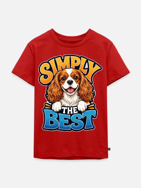 Kavallerier King Charles Spaniel - Kinder Premium Bio T-Shirt - Rot
