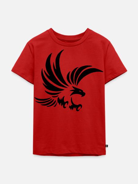 Schwarzer Totemadler - Kinder Premium Bio T-Shirt - Rot