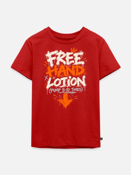 Freie Hand Graffiti Schrift - Kinder Premium Bio T-Shirt - Rot