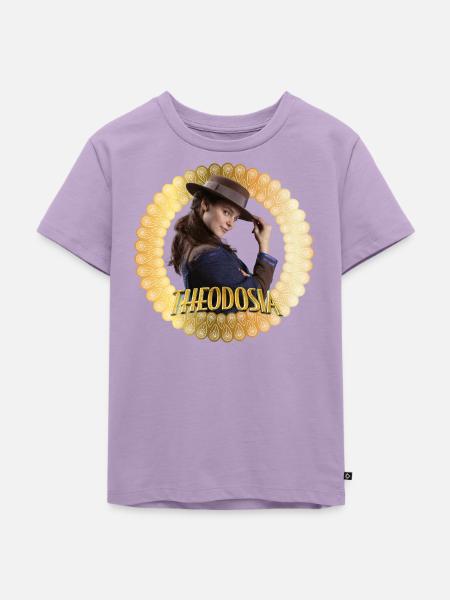 Theodosia Theo Mit Logo - Kinder Premium Bio T-Shirt - Lavendel