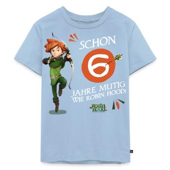 Robin Hood Schlitzohr Geburtstagsdesign 6 Jahre - Kinder Premium Bio T-Shirt - Hellblau - Vorne - AI Model Kid Male (0cm)