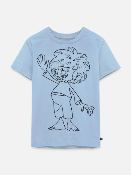 Pumuckl Outline Fröhlicher Pumuckl - Kinder Premium Bio T-Shirt - Hellblau