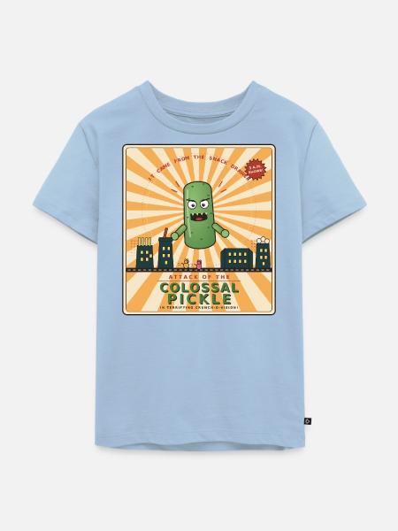 Kolossale Pickle-Attacke - Kinder Premium Bio T-Shirt - Hellblau