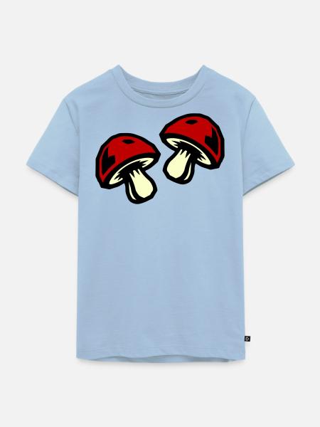 Pilze Symbol - Kinder Premium Bio T-Shirt - Hellblau