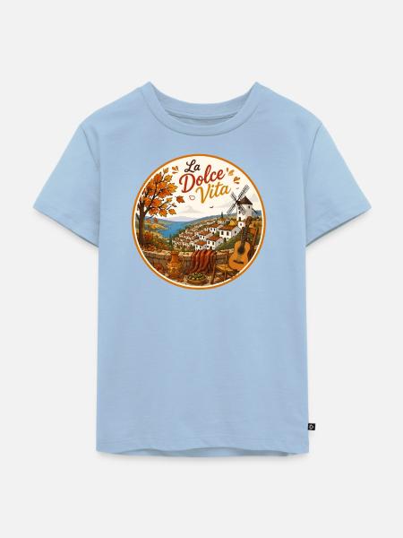 La Dolce Vita Küstenidylle - Kinder Premium Bio T-Shirt - Hellblau